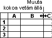 Vedettävä sarakkeen reuna