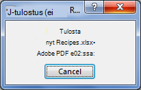Tulostus-valintaikkuna tulee näkyviin, kun lähetät asiakirjan tulostimeen.