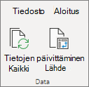 Pivot-taulukon päivittäminen