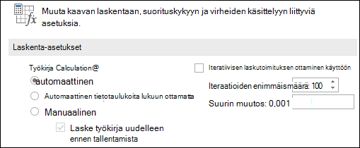 Kuva automaattisen & manuaalisen laskennan vaihtoehdoista