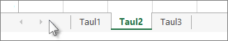 Napsauta valitsimien vieritysnuolia