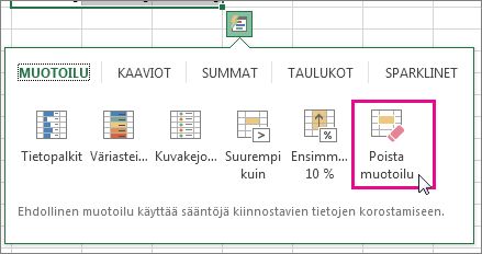 Tyhjennä-asetus