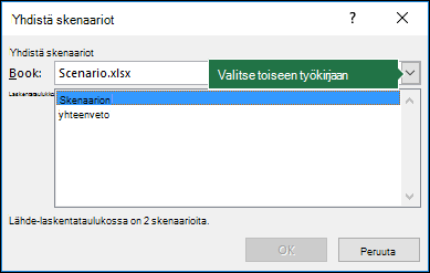 Yhdistä skenaariot -valintaikkuna