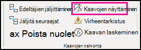 Kaavojen näyttäminen työpöydällä