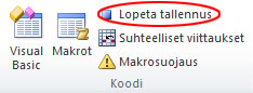 Lopeta tallennus