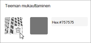 Taustakuvan poistaminen