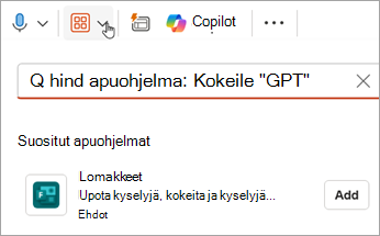 Lisää Forms-apuohjelma PowerPointiin valitsemalla Add-Ins > Forms > Add
