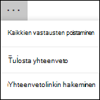 Lisäasetukset-vaihtoehto Microsoft Forms