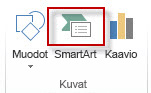 SmartArt Lisää-välilehden Kuvat-ryhmässä