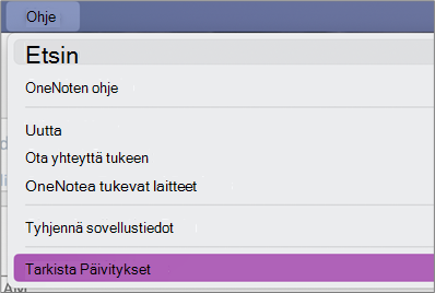 Tarkista Päivitykset