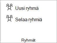 Valitse valintanauhasta Selaa ryhmiä