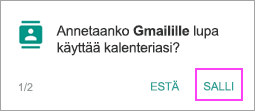 Salli yhteystiedot