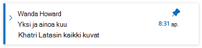Kiinnitetyt sähköpostiviestit uudessa Outlook for Windowsissa