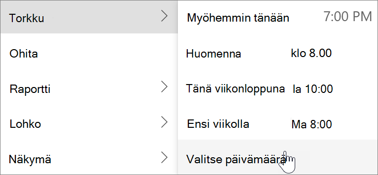 Torkkujen käyttäminen uudessa Outlook for Windowsissa