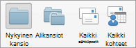 Näyttää sähköpostin hakuasetukset