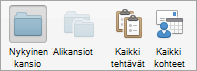 Näyttää Tehtävien hakuasetukset