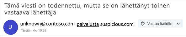 Näyttökuva kautta-tunnisteesta.