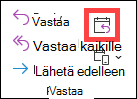 Vastaa perinteisessä Outlookissa kokouspainikkeella