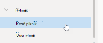 Näyttökuva ryhmästä vasemmanpuoleisessa ruudussa