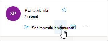 Näyttökuva Siirry ryhmätiedostoihin -painikkeesta