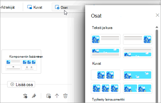 Uutiskirjeiden osaruutu