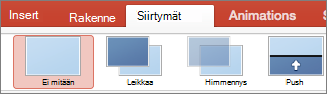 PowerPoint for Macin siirtymät