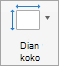Näyttää Dian koko -painikkeen