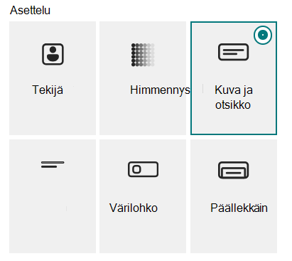 Kuusi banneri-verkko-osan asettelua
