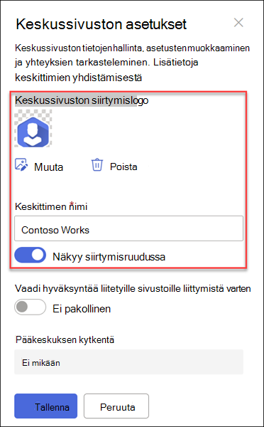 näyttökuva hubsite nav -logon nimestä