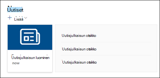 Uutiset-verkko-osan esikatselu.