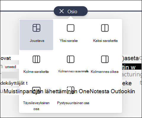Uusi osatyökaluryhmä, jossa on joustava osa