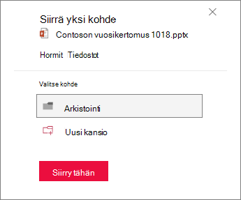 Siirrä kansioon