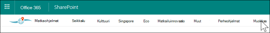 SharePoint-keskuksen siirtyminen