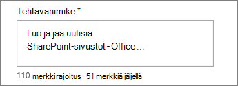 Uutiskohteen otsikon lisääminen