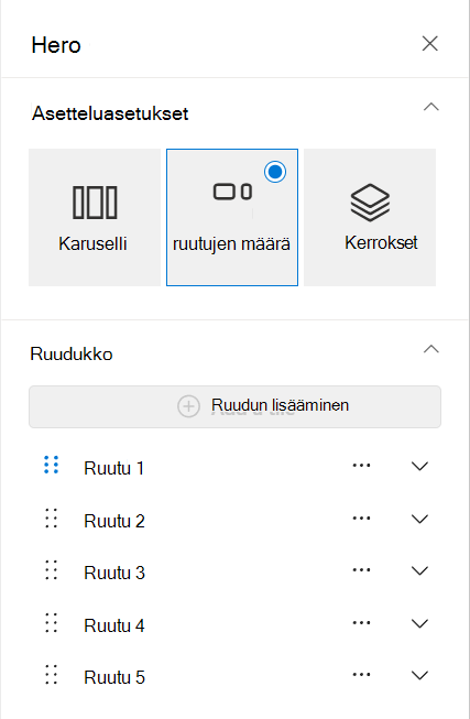 uudet ruudut