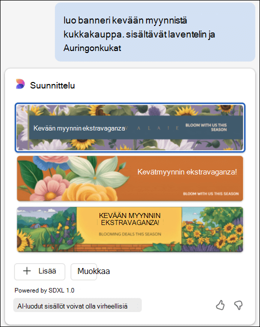 Copilotin suunnittelema mukautettu banneri.