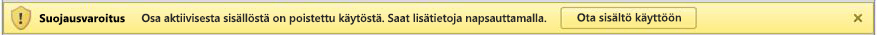 Accessin sanomapalkki.