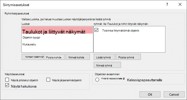Mukautettu oletusluokka