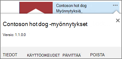Sivuston päivitetty sovellus