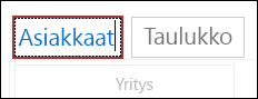 Luettelonäkymän kuvatekstiksi muutettu Asiakkaat
