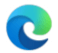 Microsoft Edge -logo, jossa on linkki Microsoft Edgen ohjeeseen ja oppimiseen.