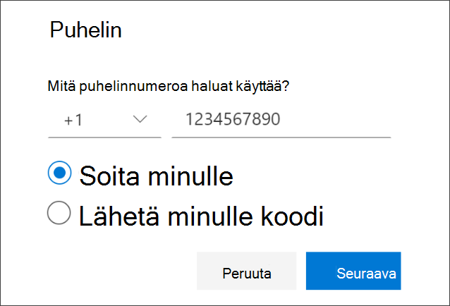 Lisää puhelinnumero ja valitse puhelut