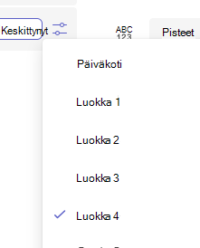 Valitse luokka