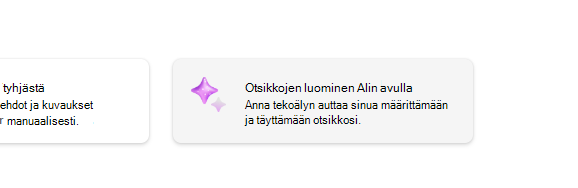 otsikkojen luominen ai-toiminnolla