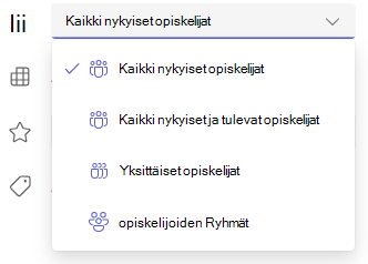 Nykyiset opiskelijat