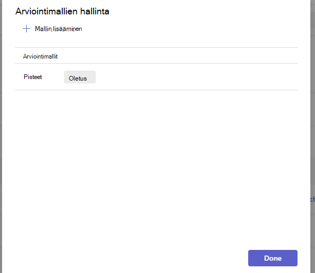 Arviointimallien hallinta
