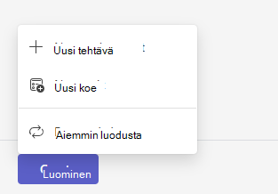 Näyttökuva uudesta tehtävästä.