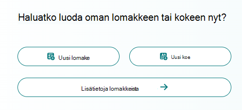 Näyttökuva uusista lomakeasetuksista.