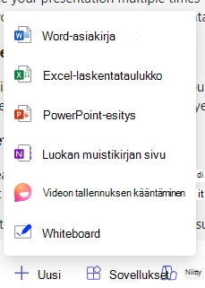 Näyttökuva uusista asetuksista.