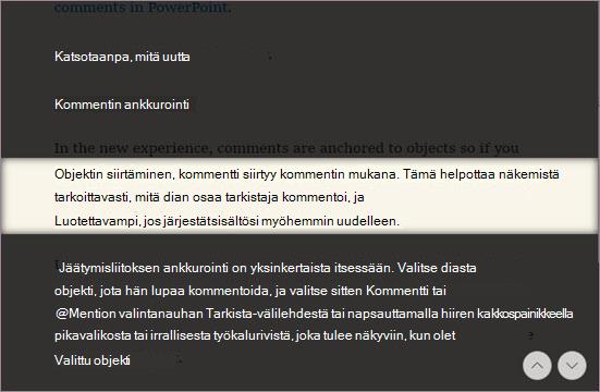 Rivin kohdistus Syventävä lukuohjelmassa